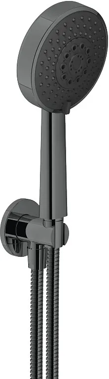 Душевой набор Nobili с шланговым подсоединением, глянцевый черный (AD146/47FLP)