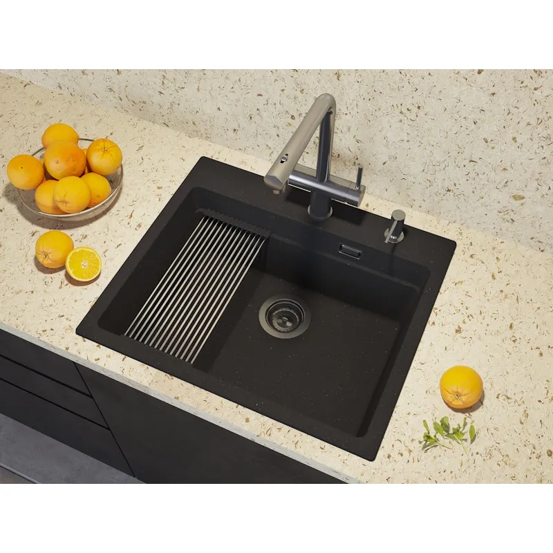 Кухонная мойка Grandex Aqua Comfort 500505, черный металлик