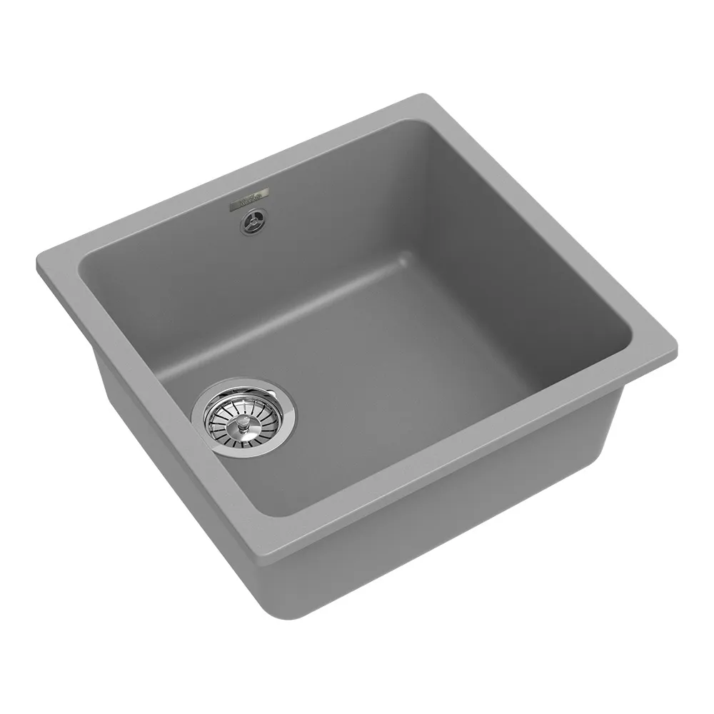 Кухонная мойка Rivelato BERKANA BK-45, серый металлик
