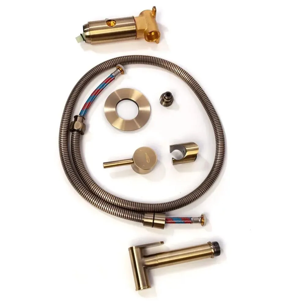 Гигиенический душ со смесителем встраиваемый Hansberge H3099BR, бронза