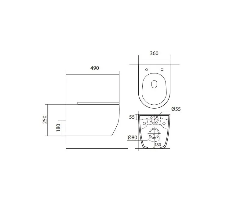 Set AQUATEK ЕВРОПА (рама AQUATEK Standard INS-0000012+звукоизоляционная прокладка+унитаз ЕВРОПА AQ1106-00+тонкое сиденье с механизмом плавного закрыва