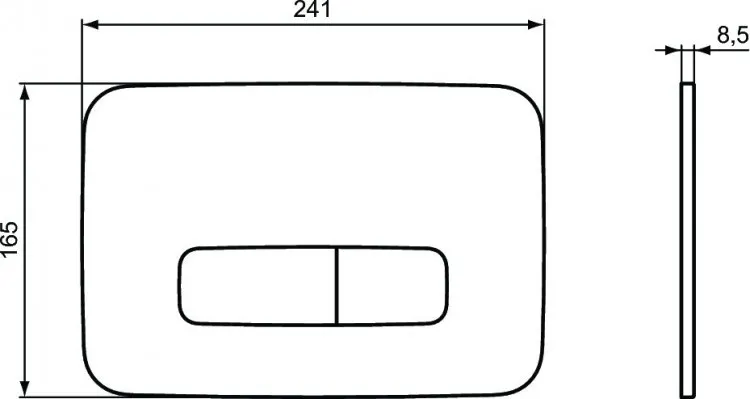 Кнопка смыва Ideal Standard Oleas M3 R0123AA глянцевый хром