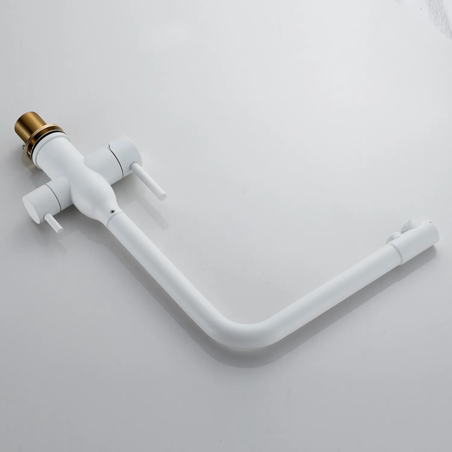 Смеситель для кухни с подключением фильтра Shevanik S248C, белый