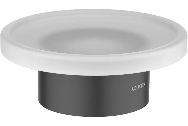 Мыльница AQUATEK ЛИРА, настольная, матовый черный AQ4426MB