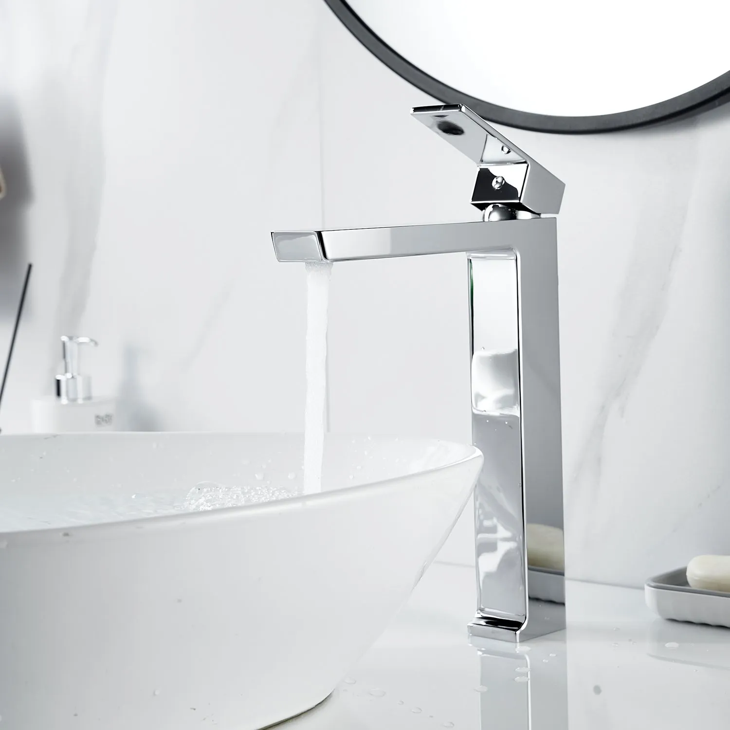 Смеситель для раковины высокий Rose R18 R1811-1, хром