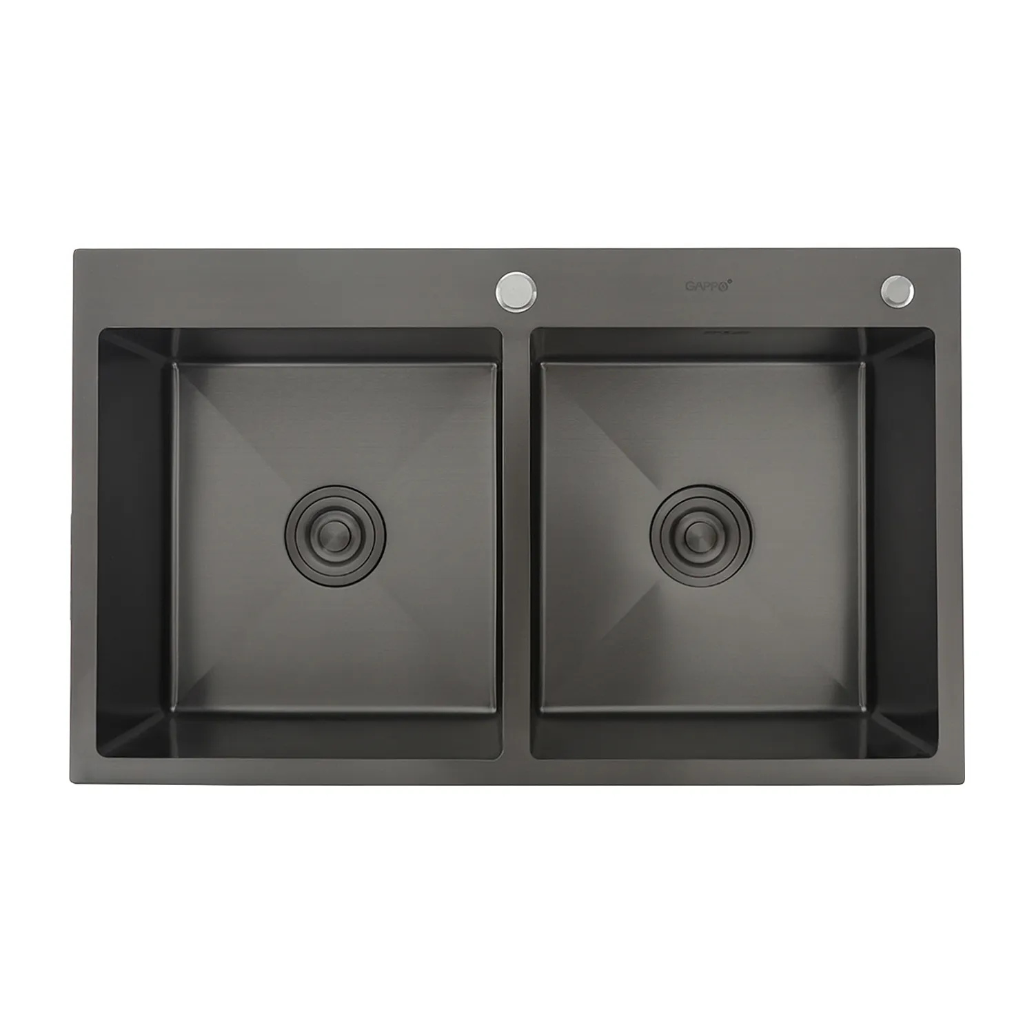 Кухонная мойка с коландером GAPPO GS8350-6, графит