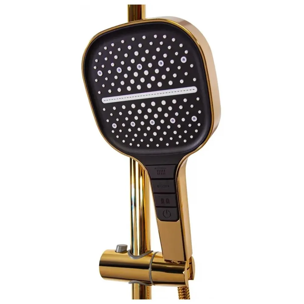 Душевая система с термостатом Hansberge H5055GO, золото