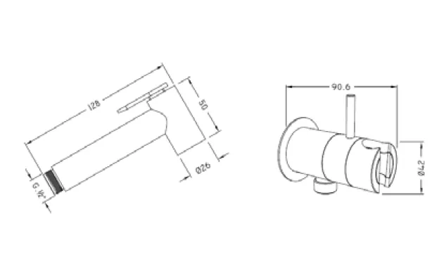 Гигиенический душ Nicolazzi Doccia, золото (Gold, Polished Gold) (5523T GO)