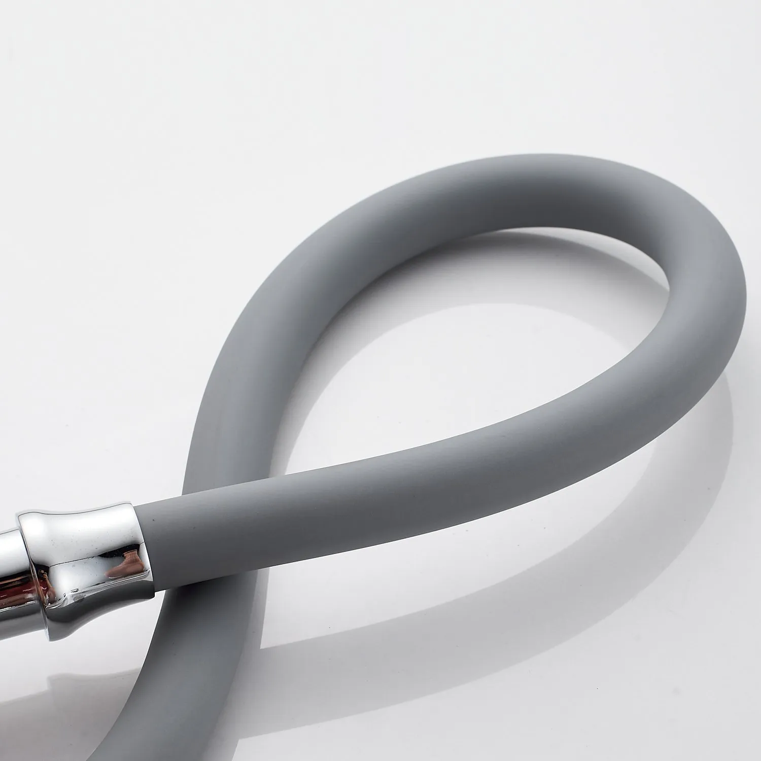 Смеситель для кухни с гибким изливом Shevanik S743-9, хром/серый