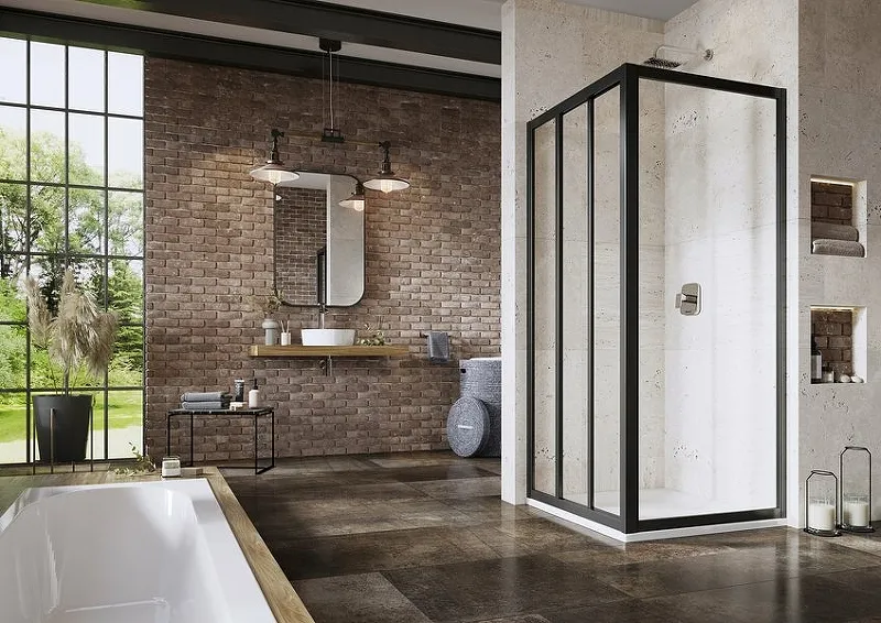 Душевая перегородка Ravak Supernova APSS-80 198 черный+Transparent 940403R2Z1