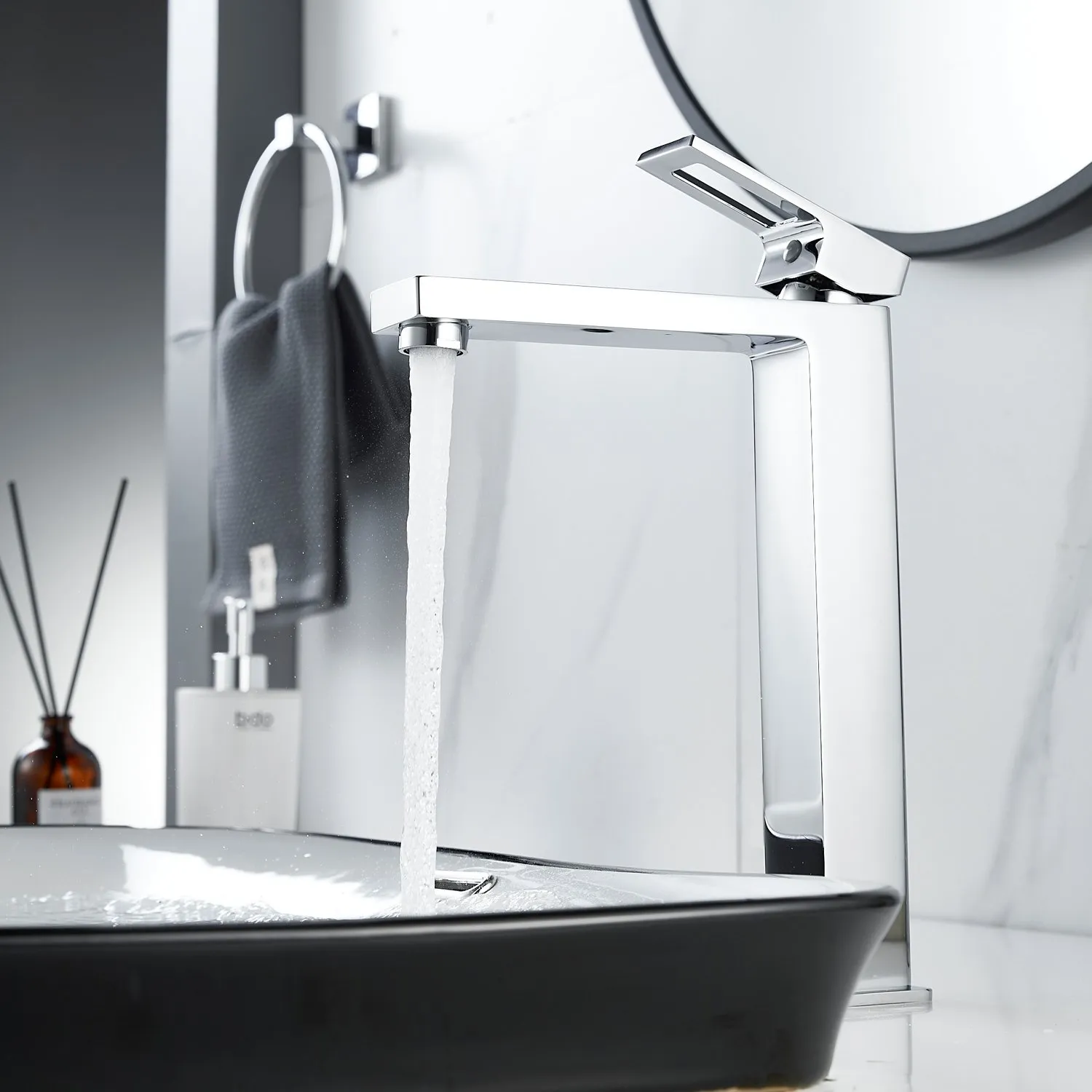 Смеситель для раковины высокий  Raffine F1196, хром