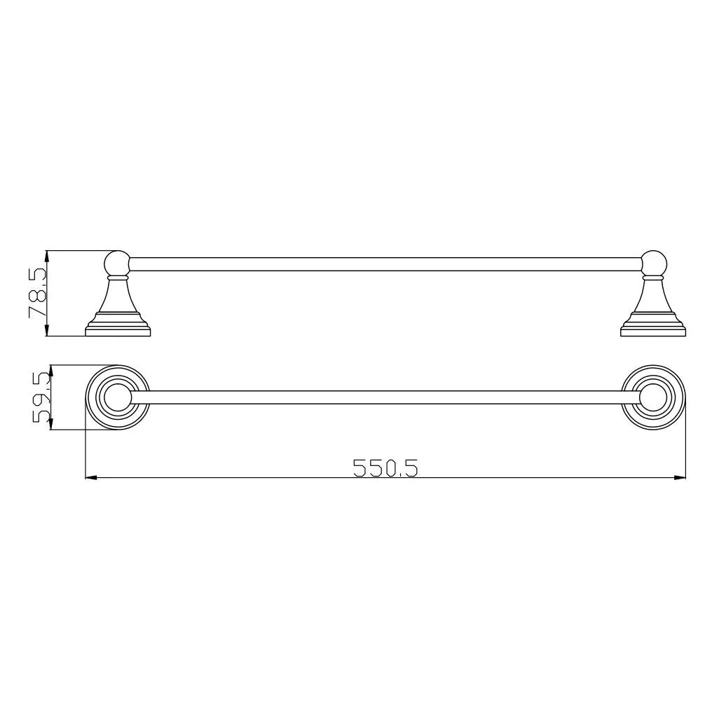 Полотенцедержатель Rav Slezak MORAVA MKA0701/55CMAT, черный