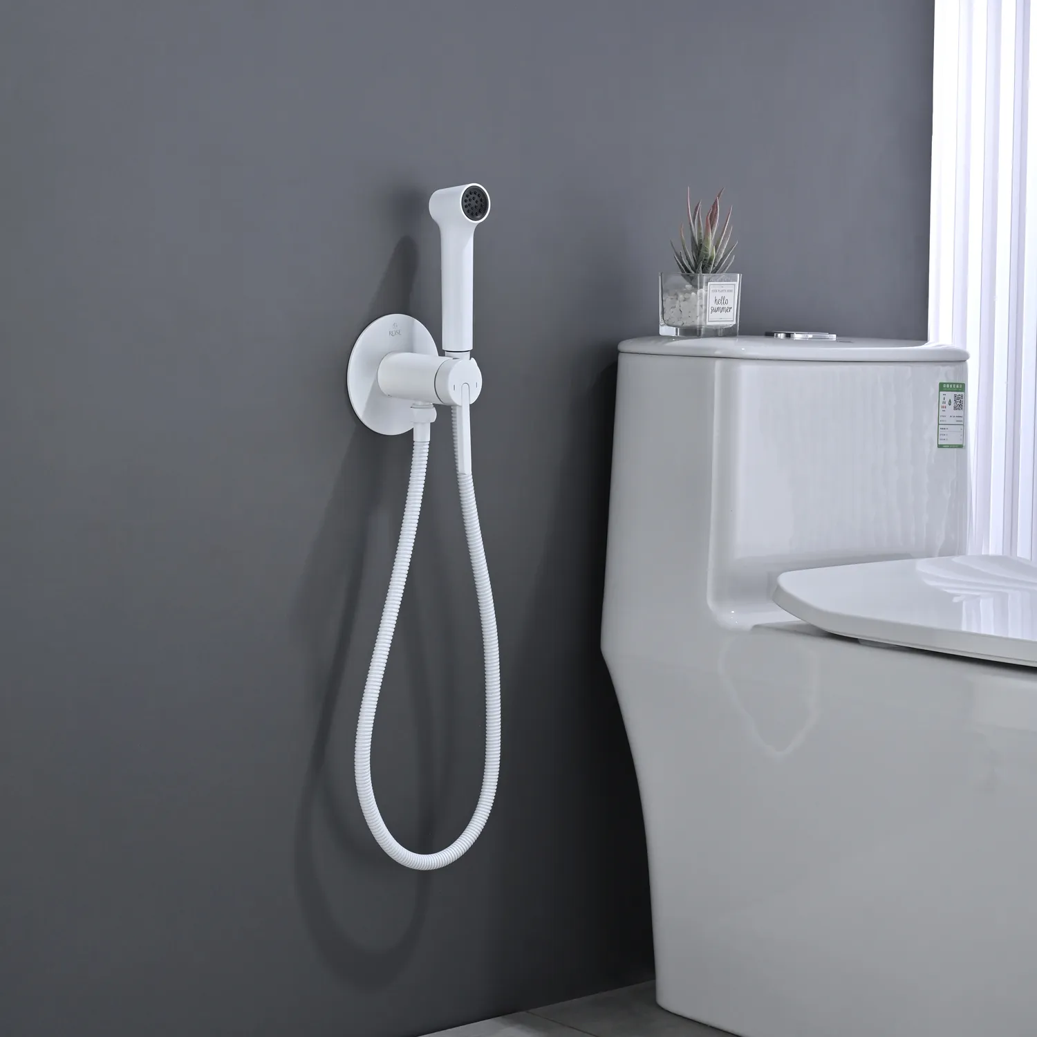 Гигиенический душ со смесителем Rose R235C, белый