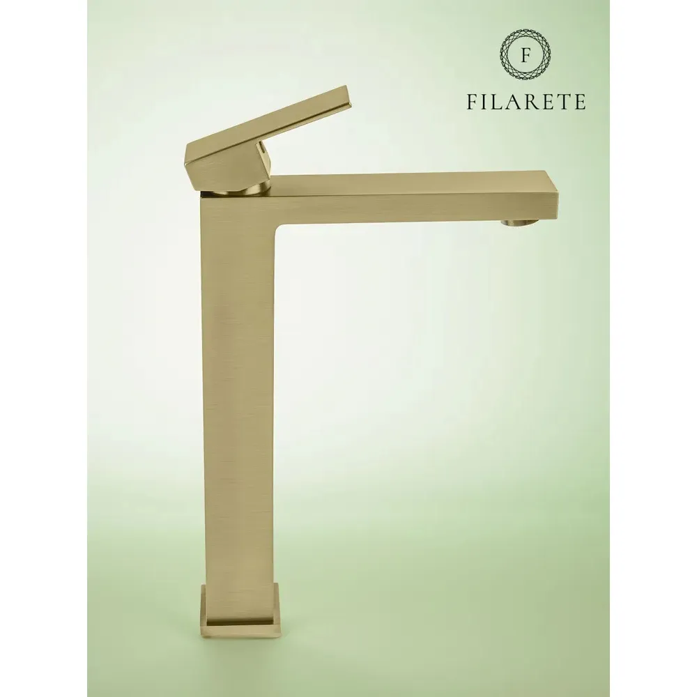 Смеситель для раковины высокий FILARETE Fing FL6040MG, матовое золото