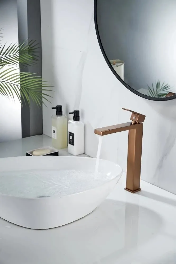 Смеситель для раковины высокий Knotlor KN-24/RB, бронза