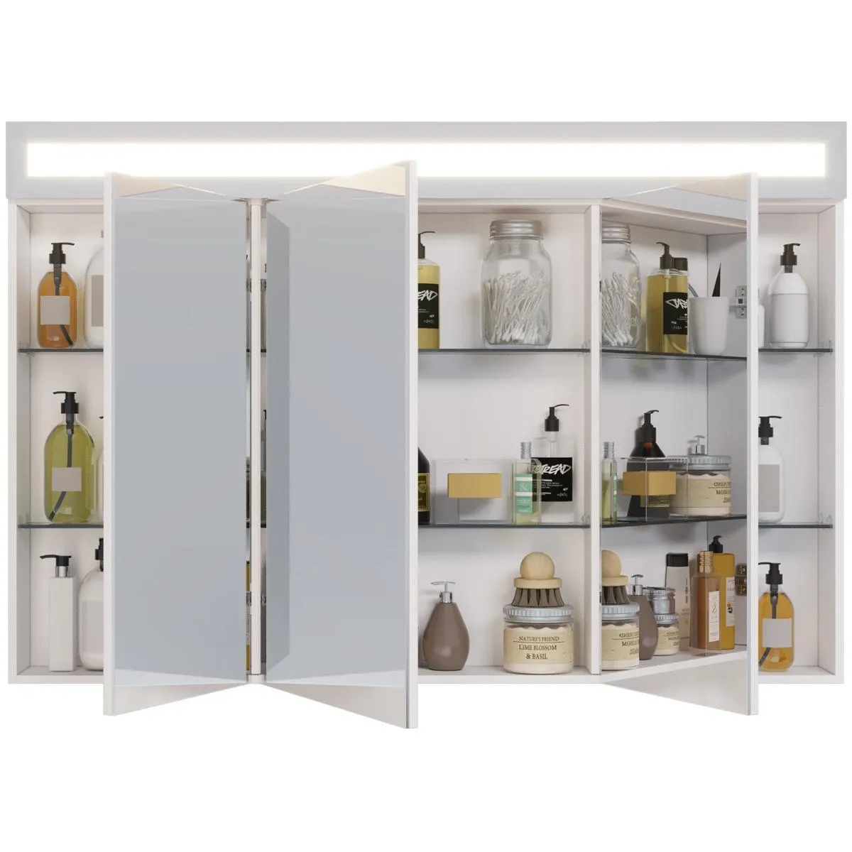 Зеркальный шкаф Dreja Uni 120 см, белый