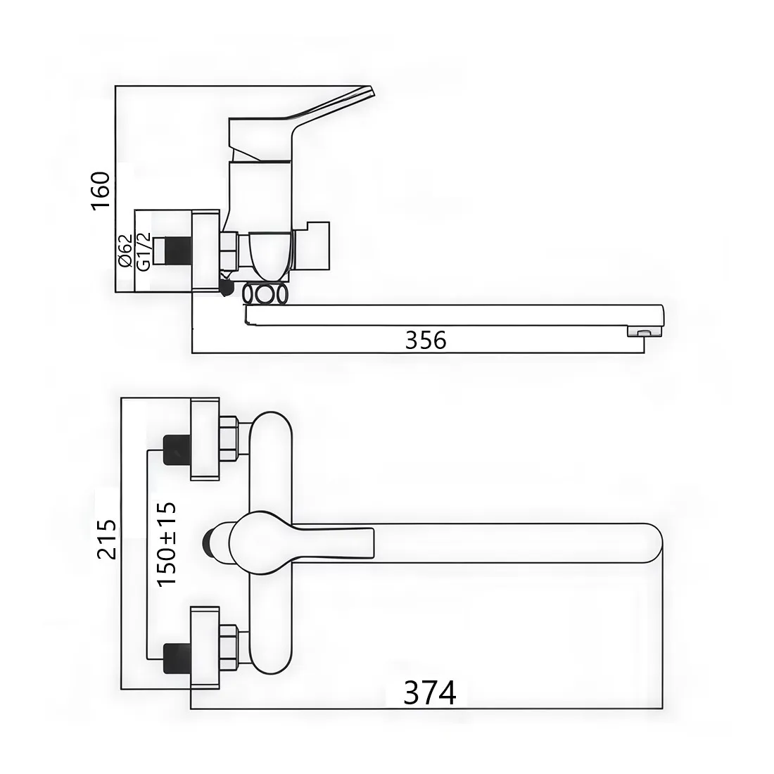 Смеситель для ванны Maretti Elena EA32RP163-D, хром