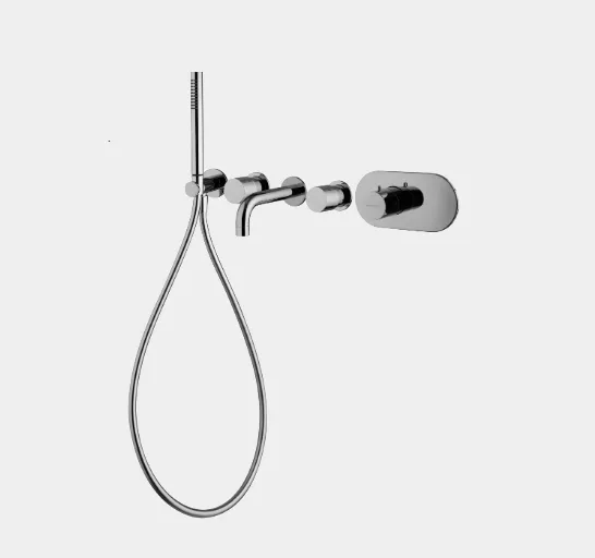 Смеситель для ванны и душа Fima Carlo Frattini Fimatherm, белый матовый (F3199X2BS)