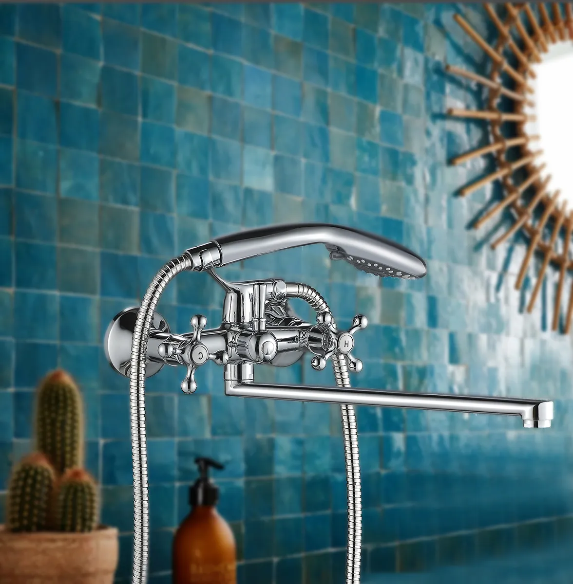 Смеситель для ванны WesnaArt RASSVET RAS02-320, хром