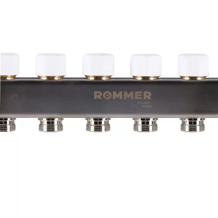 Коллектор Rommer 1"x3/4" на 11 контуров с расходомерами и запорными клапанами (RMS-1201-000011)