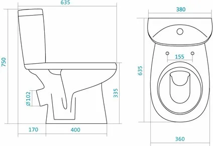 Унитаз напольный Santek Анимо 1.WH30.2.134