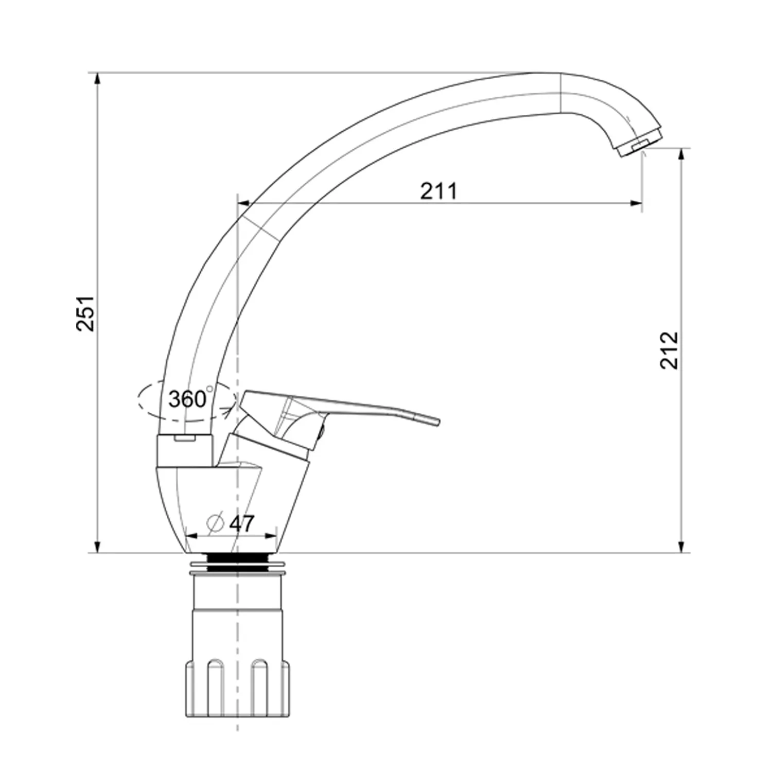 Смеситель для кухни Splenka S202.41.06, черный