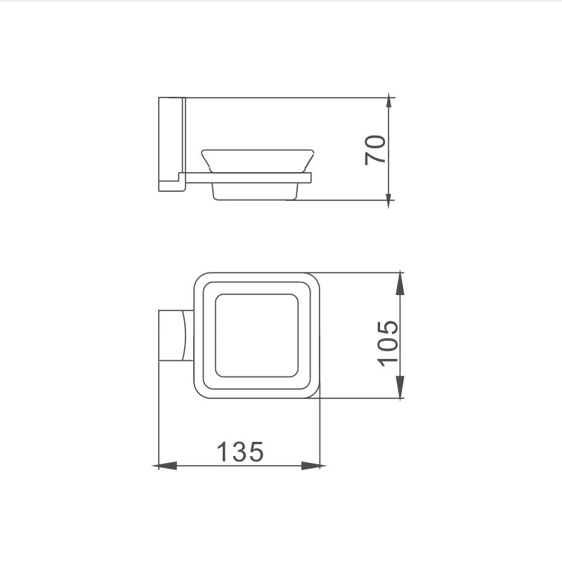 Мыльница D-Lin D220330, хром