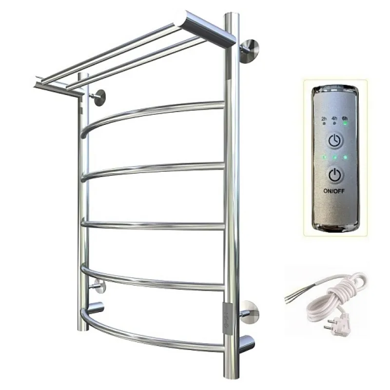 Полотенцесушитель электрический с полочкой (лесенка) Тругор Пэк сп 5 П 80х40 см
