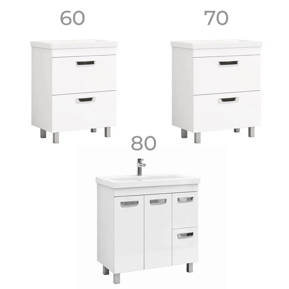 Тумба с раковиной напольная VIGO Plaza 024, 60 см