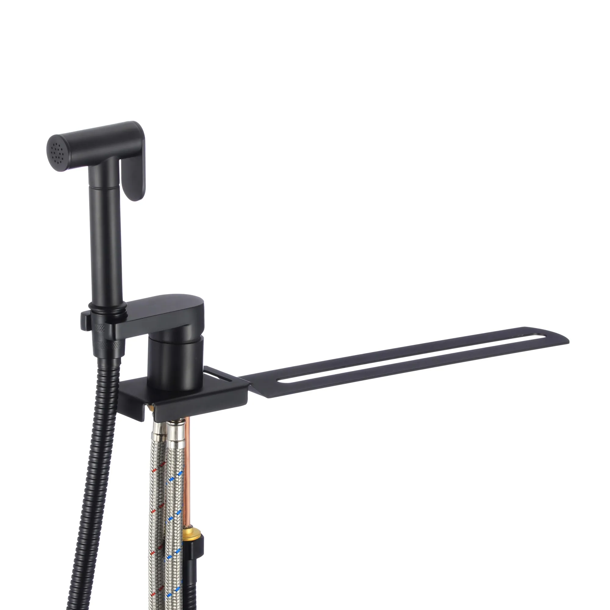 Гигиенический душ со смесителем на борт унитаза D-Lin D182204-A, черный