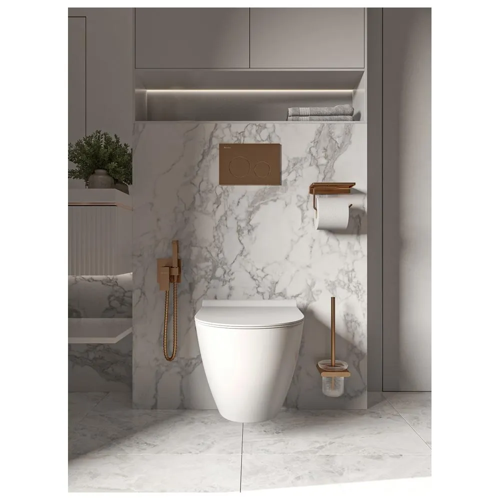 Гигиенический душ со смесителем встраиваемый Knotlor FHS02C1RB, бронза