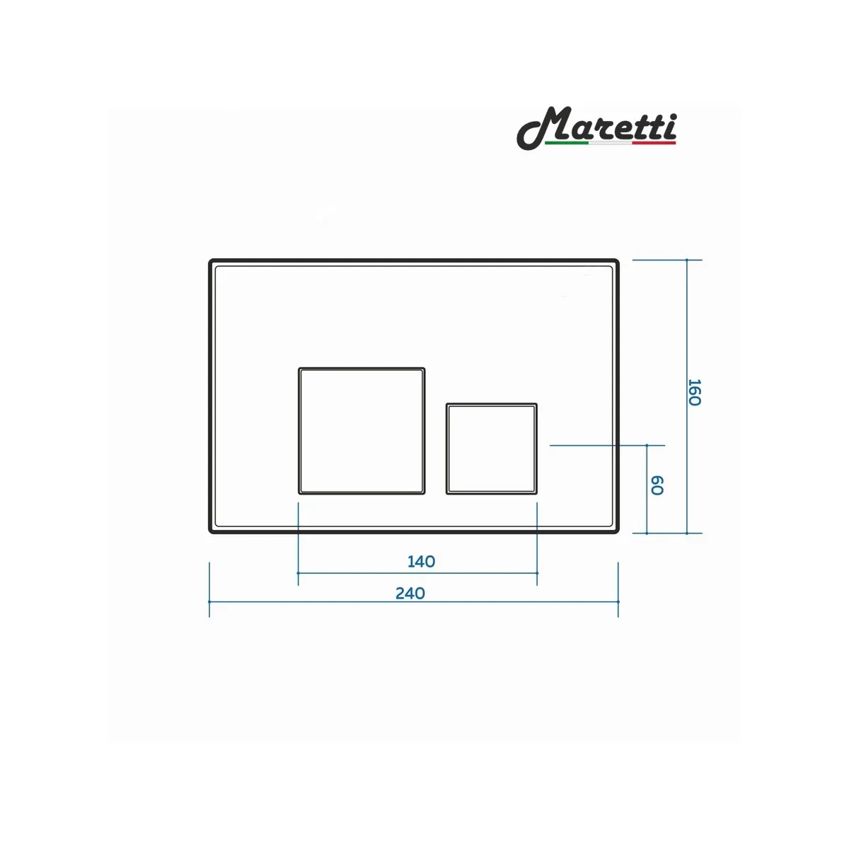 Клавиша смыва Maretti Katrina AC12KA-560, черный