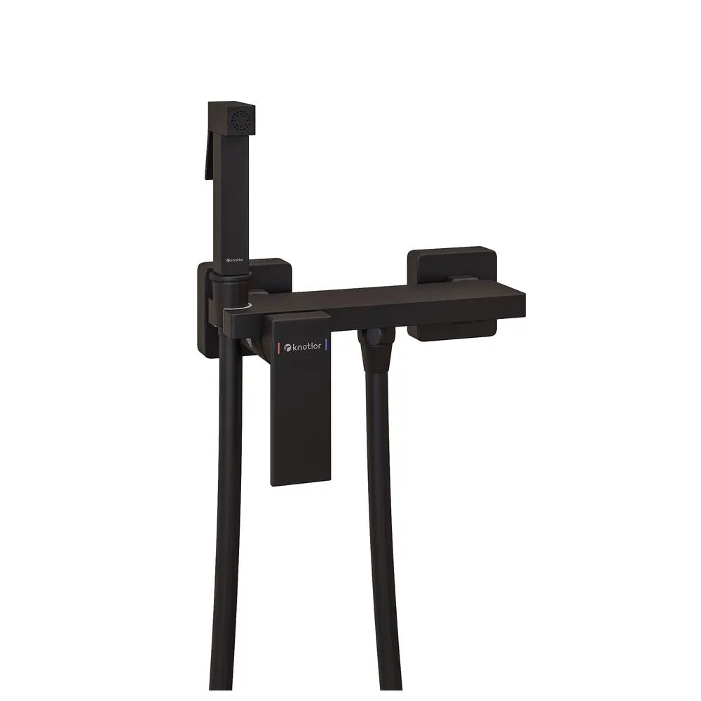 Гигиенический душ со смесителем Knotlor FHS02S0BL, черный