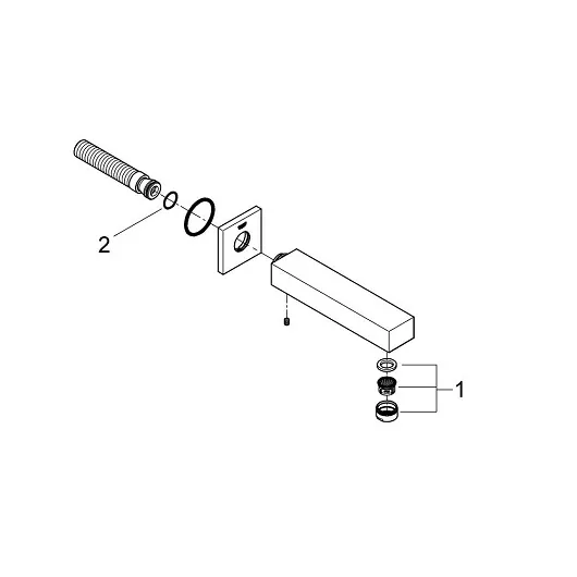 Излив GROHE Eurocube для ванны, хром (арт. 13303000)