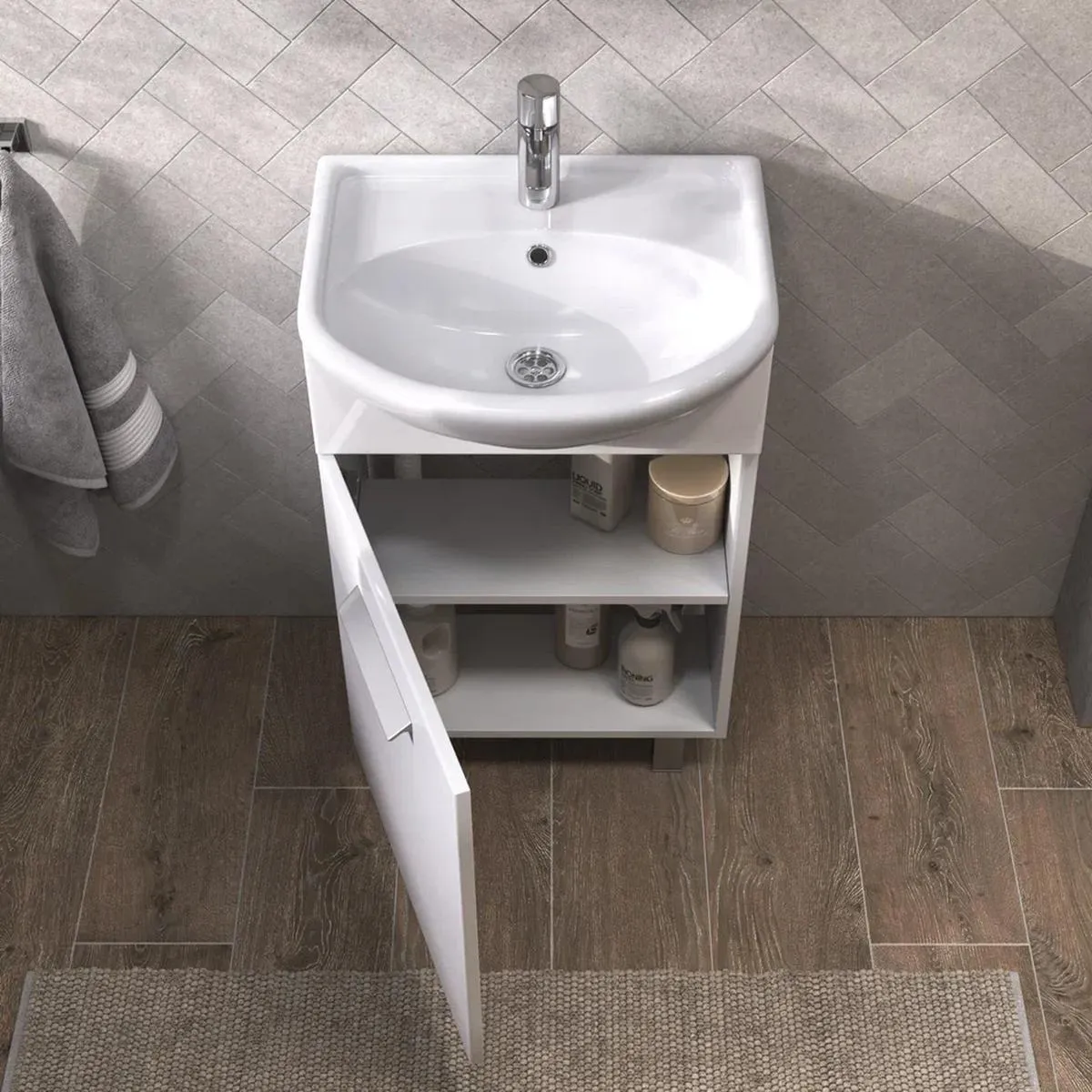 Тумба с раковиной напольная VIGO Hoska 228, 50 см