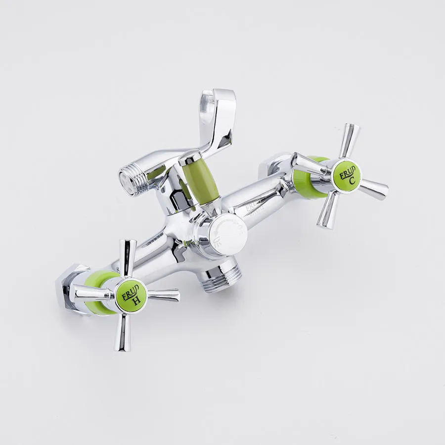 Смеситель для ванны FRUD R22118-6, хром;зеленый
