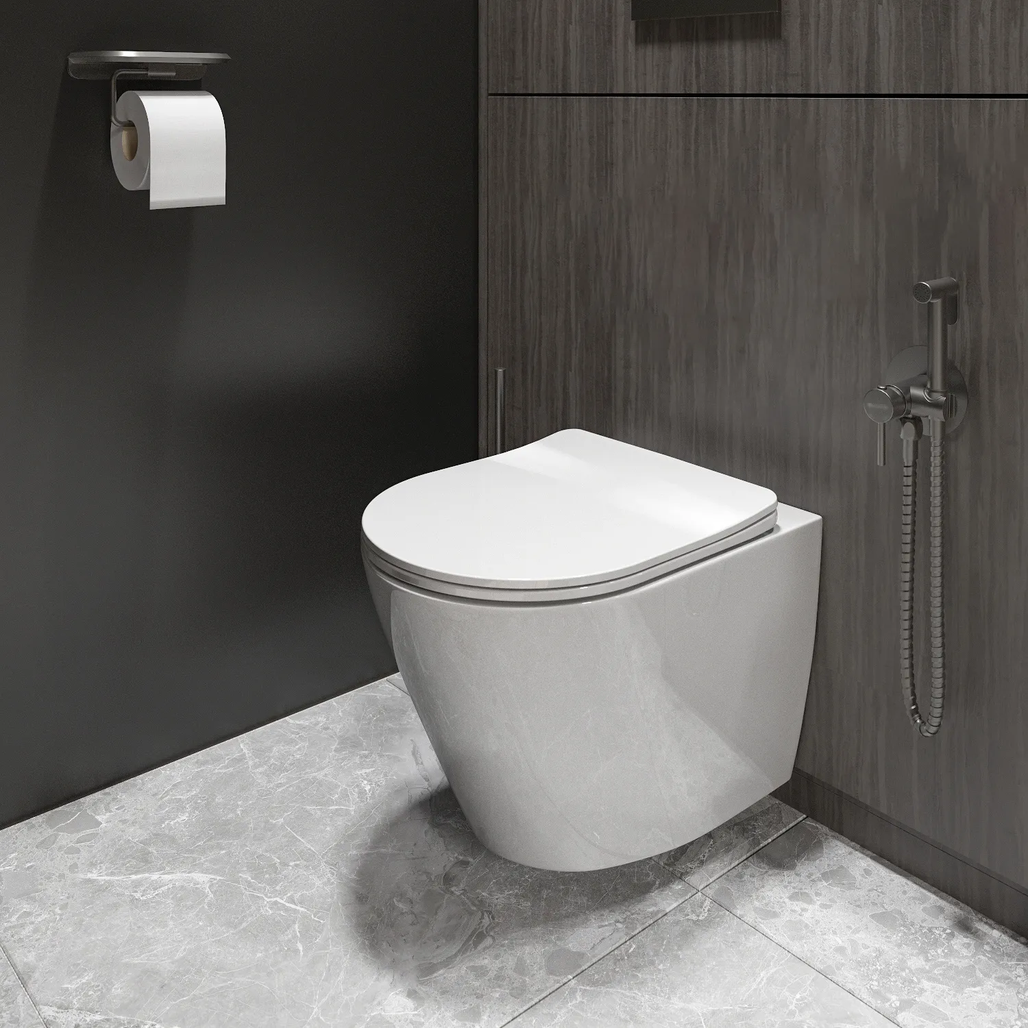 Унитаз подвесной Knotlor WC490WG, белый