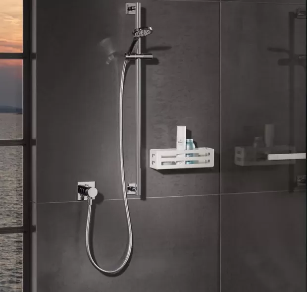 24954510000 UNIVERSALARTIKEL Корзинка для мыла, настенный монтаж, съёмная, со скрытым креплением, со сливными прорезями, белый (RAL 9010)