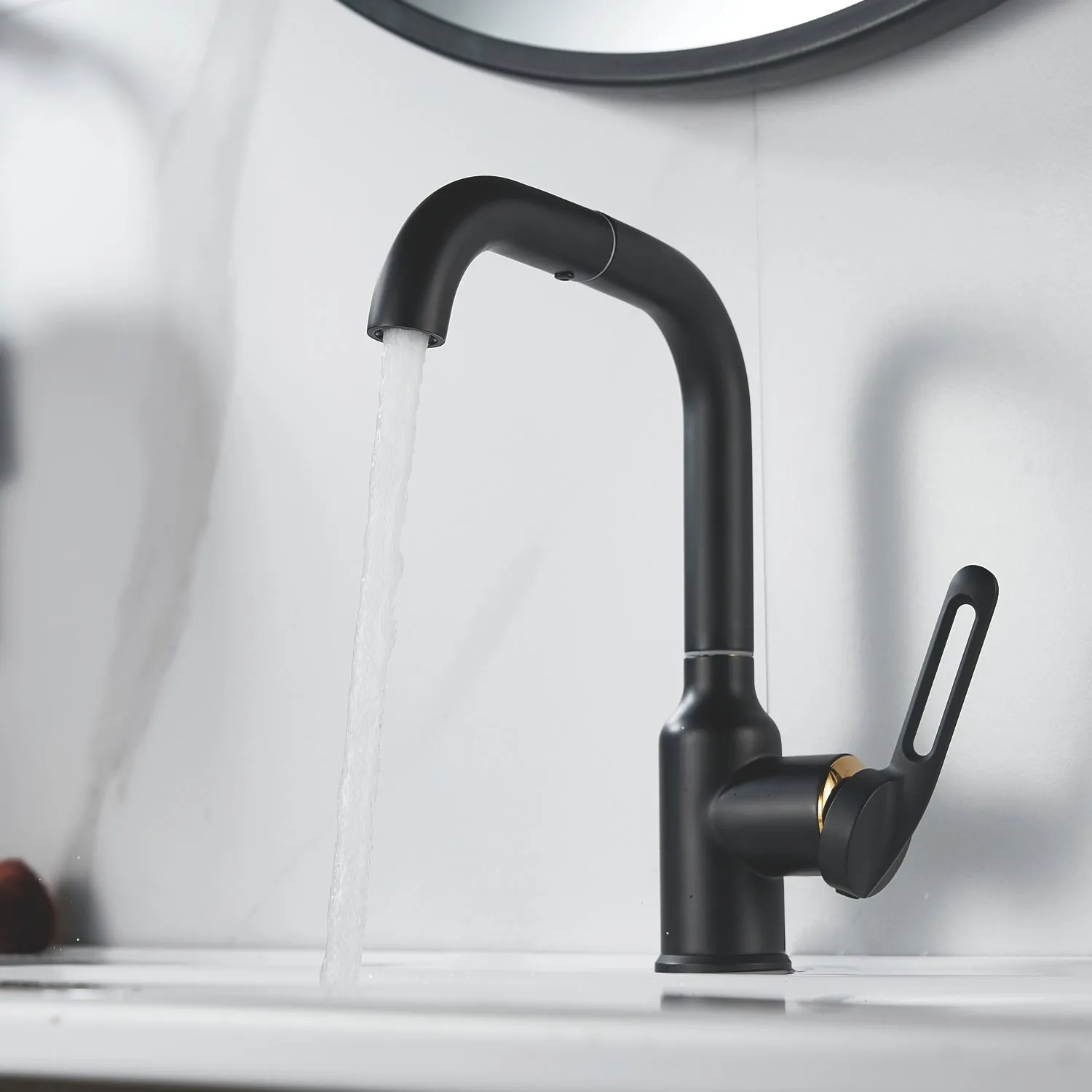 Смеситель для раковины Raffine F201H, черный