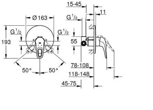 Смеситель для душа Grohe Eurostyle New 23725003 хром