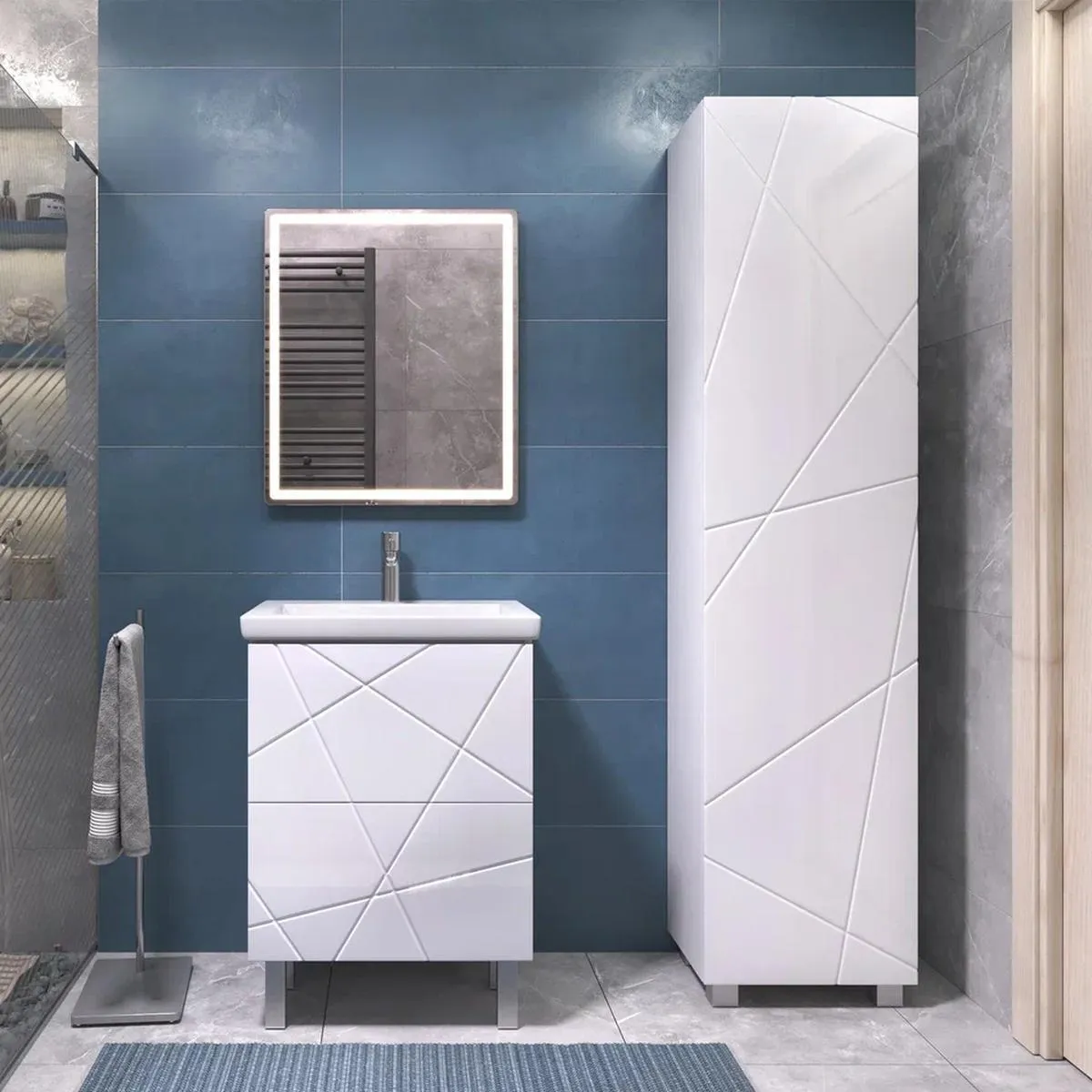 Тумба с раковиной напольная VIGO Geometry 015, 60 см