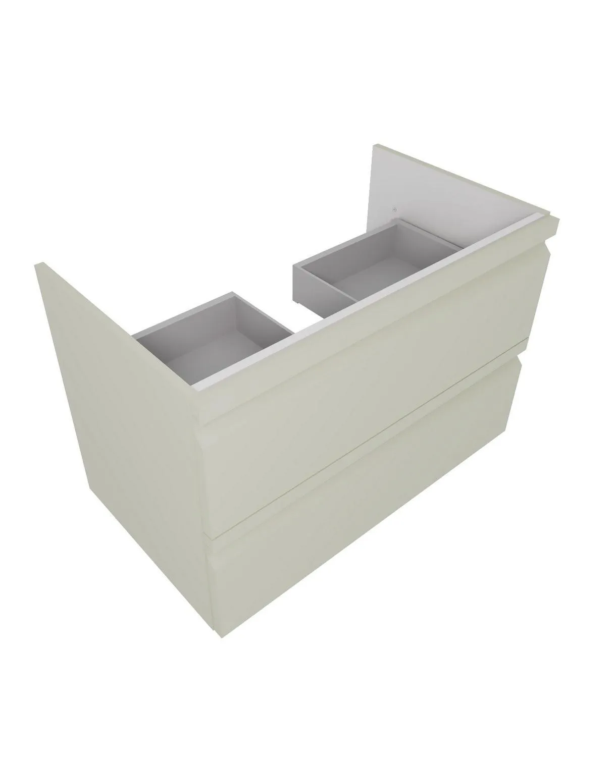 AQ77060-GS Комплект мебели: Тумба 60см ВЕГА с раковиной AQ0460-00, 2 ящика, цвет шалфей зеленый