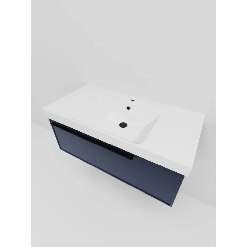 Тумба под раковину подвесная La Fenice Elba FNC-01-ELB-BG-100, синяя