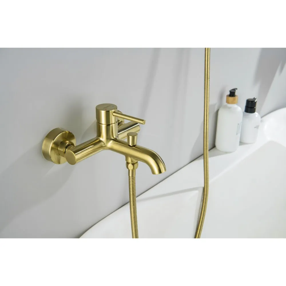 AQ1340BG ЕВРОПА смеситель для ванны, шлиф. золото