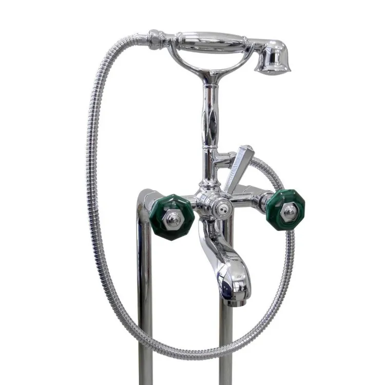 Смеситель для ванны и душа Nicolazzi Teide Chic, ручки/смесителя-Malachite/Polished Nickel (1901 NL 15С Malachite)