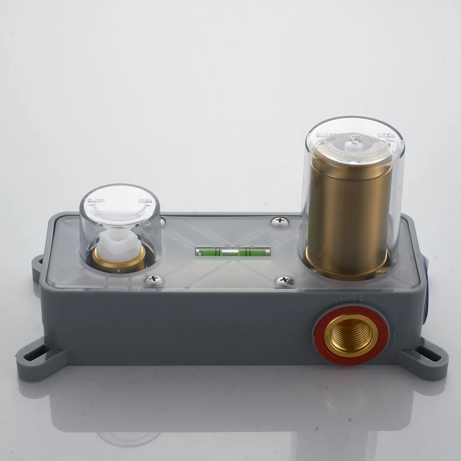 Смеситель для раковины встраиваемый Shevanik S4341G, золотой сатин