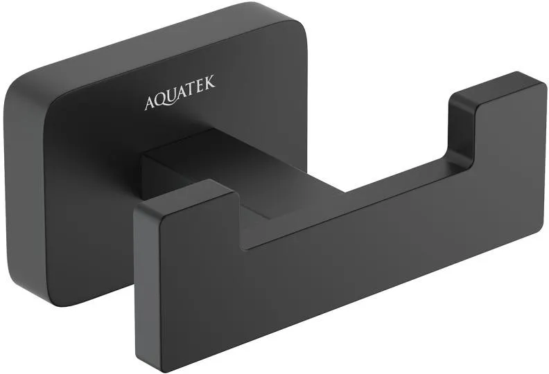 Крючок двойной AQUATEK ЛИБРА, матовый черный AQ4302MB