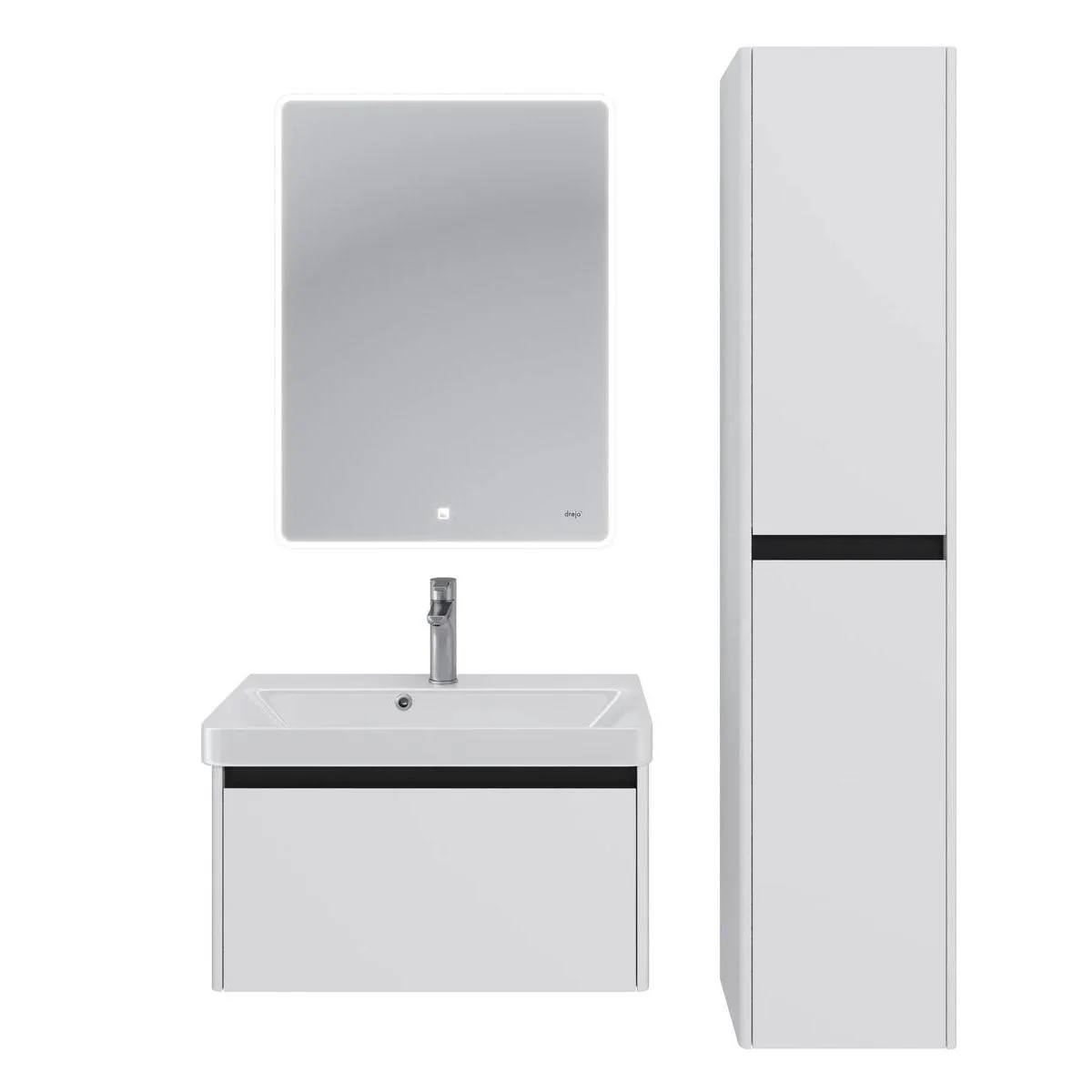 Тумба с раковиной подвесная Dreja Luxury 70 см, белый