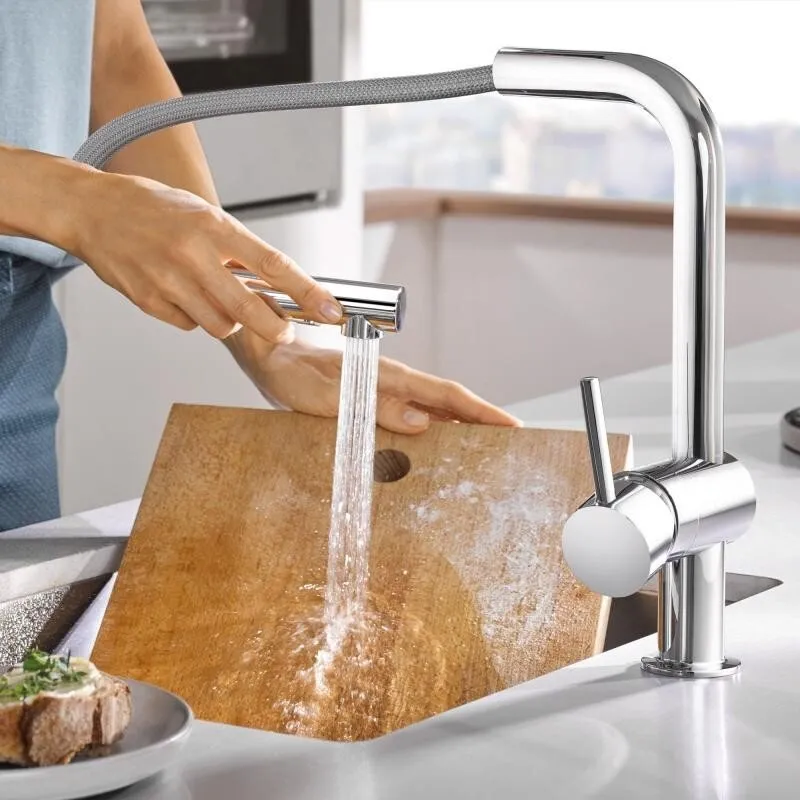 Смеситель для кухни GROHE Minta выдвижной излив, хром (арт. 30274000)