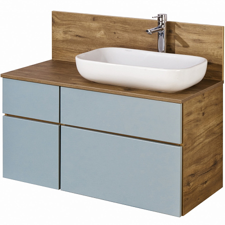 1A2569K0MIX30 Набор Aquaton: 1A256901MIX30 Тумба-умывальник Мишель 100 Дуб Рустикальный/1AX169WBXX000 Раковина Инфинити/ 1A253303MIX40 керамогранит